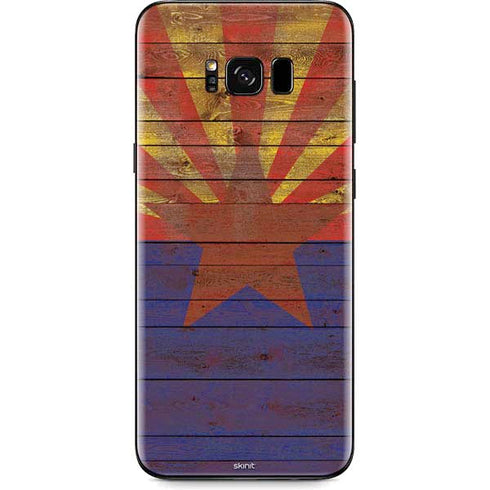 Arizona Flag Dark Wood Galaxy S8 Plus Skin